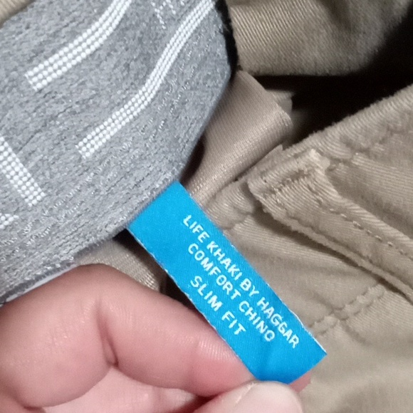 HAGGAR "Life Khaki" Comfort Chino Slim Fit Men's Pants (Size 29/inseam 30) - Picture 7 of 11